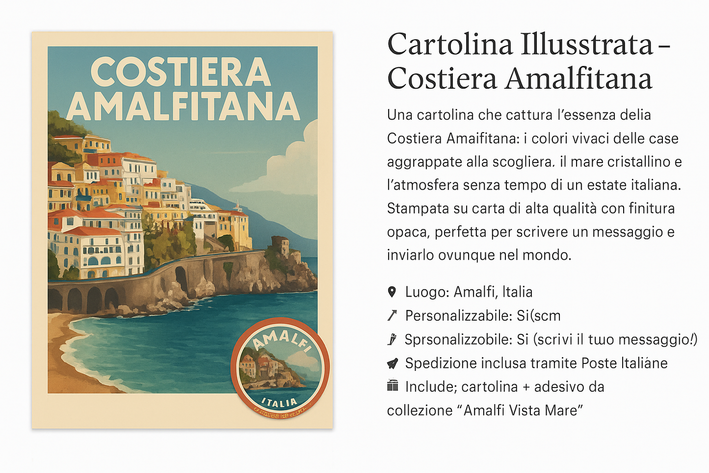 Cartolina Postale xTe – Amalfi, un Momento da Ricordare
